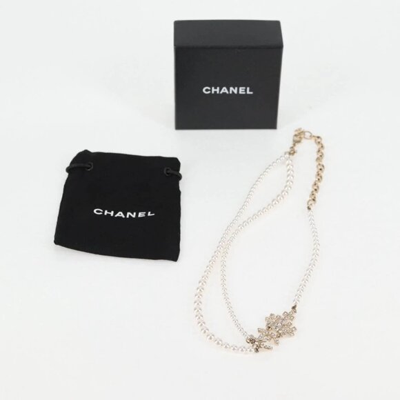 CHANEL Pearl Necklace Metal White Gold Tone CC Auth 128889M - Picture 12 of 12